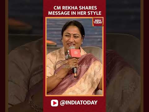 CM Rekha's Message For 'Delhiwale' In Her Style | #indiatodayconclave2025 | #rekhagupta | #shorts