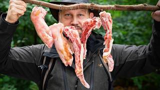 ALLES vom Schwein für die perfekten Rippchen verwendet | Feuer, Wildnis, Outdoor 🔥🌳