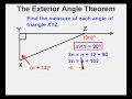 Exploring the Exterior Angle Theorem in Geometry