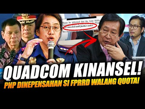 JUST NOW! PNP NAGSALITA NA DINEPENSAHAN si FPRRD sa harap ng QUADCOM , Hearing KANSELADO NA!