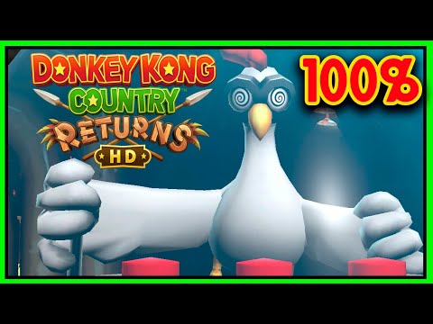 Donkey Kong Country Returns HD SWITCH 🍌Mundo 7: FÁBRICA 100% 🍌 "¡QUE TE DEN POR EL POLLO!"