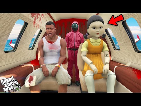 Franklin And Shinchan Won A Plane In Squid Game Challenge In GTA 5!