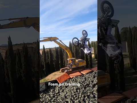 Working on that double flip no hander  #ultimatefmx #fmx #doubleflip #motocross #2strokes