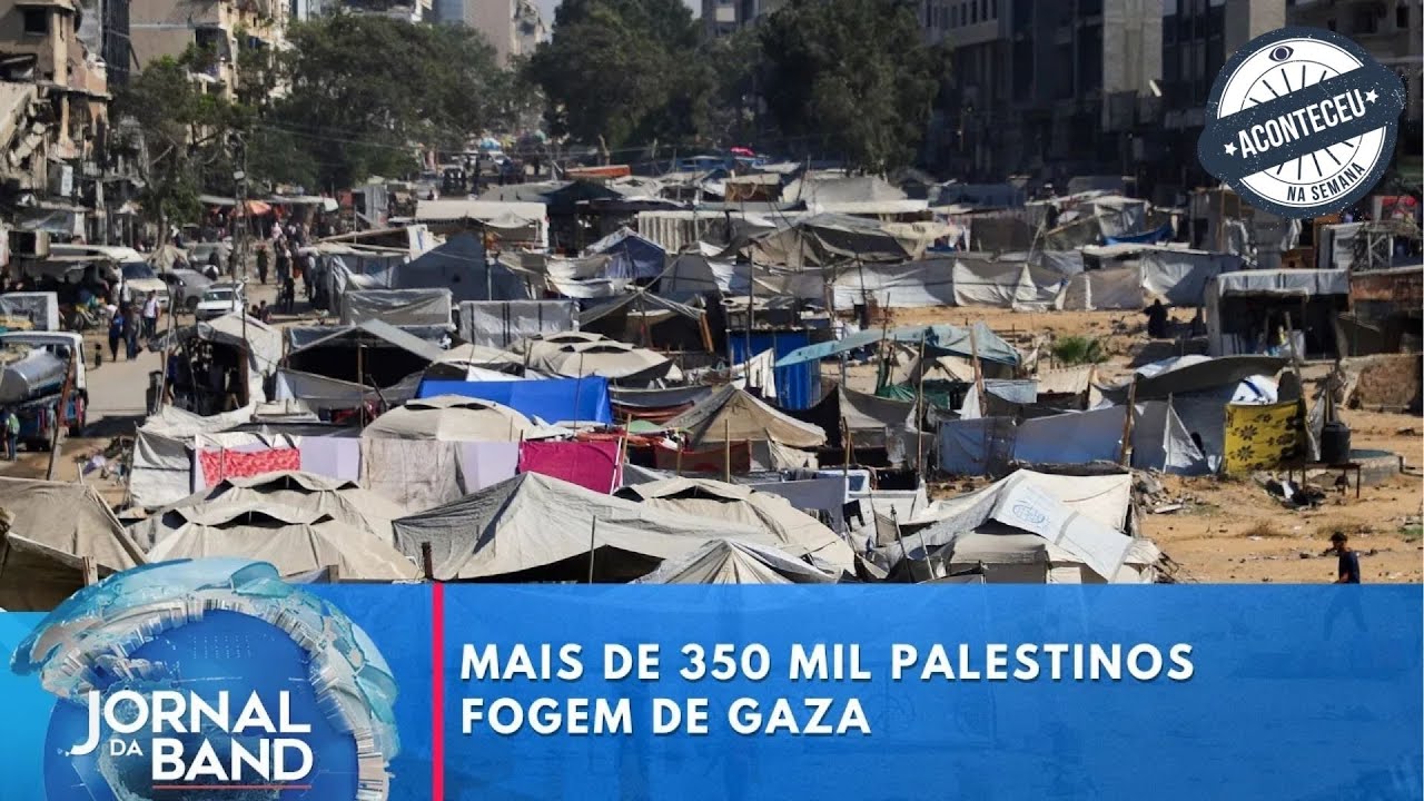 Mais de 350 mil palestinos fogem de Gaza em uma semana | Jornal da Band