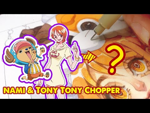 Draw Nami & Tony Tony Chopper – One Piece | Huta Chan Studio