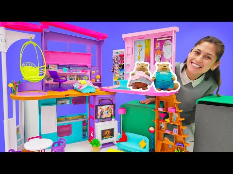 Oyuncak evi videoları! Sincap Ailesi yeni eve taşınıp yerleşiyor! Ayşe ile kız oyunları