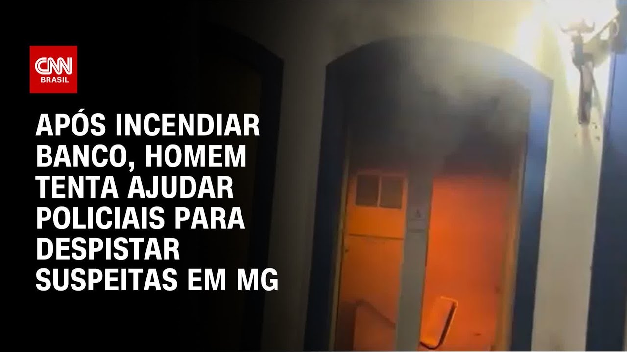 Homem coloca fogo em agência bancária e ajuda a combater chamas | BASTIDORES CNN