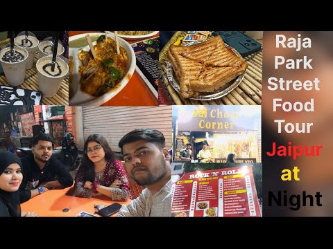 Raja park street food tour! Jaipur at night! Pink city💖