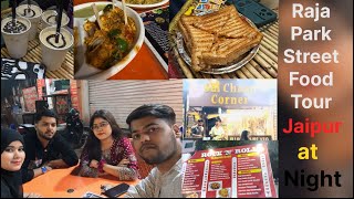 Raja park street food tour! Jaipur at night! Pink city💖