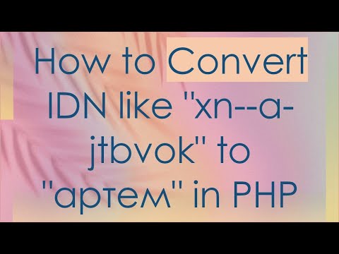 How to Convert IDN like "xn--a-jtbvok" to "aртем" in PHP