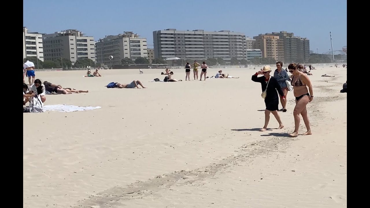 Spanish Sea Day: Relaxing 4K Barcelona Beach Walk, Explore Spain 2023, Cataloia beach walking