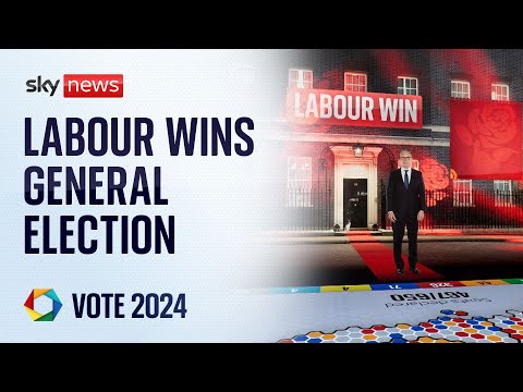 Moment Labour officially wins the general election