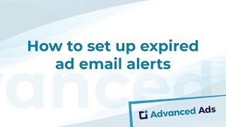 How to set up expired ad email alerts