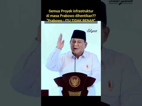 Semua Proyek dihentikan?? "tidak benar" #prabowo #indonesiaemas2045 #indonesia #swasta