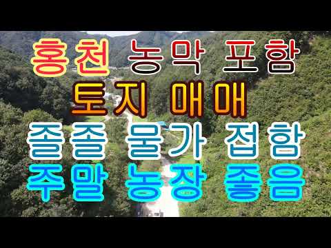 <strong>홍천</strong> 농막 포함 토지 매매 맑은 물가 접함 주말 농장 좋음 999제곱 302평 7800만