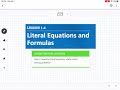 Formulas and Problem Solving