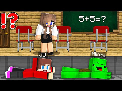 How Mikey and JJ Escape From GIRL TEACHER in SCHOOL ? - in Minecraft CHALLENGE - Maizen JJ Mikey