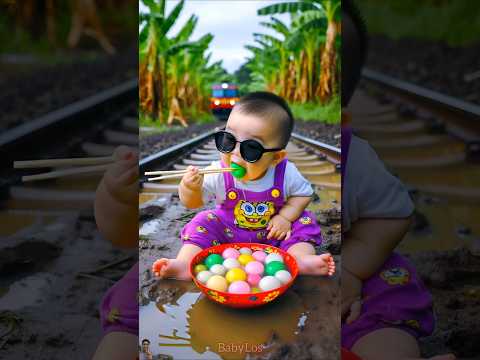 ❤️ Evolution of Baby: Train Meets on Baby for Food Eating #cat #cute #love #shorts BabyLos 115