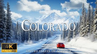 FLYING OVER COLORADO (4K Video UHD) - Relaxing Music With Stunning Beautiful Nature