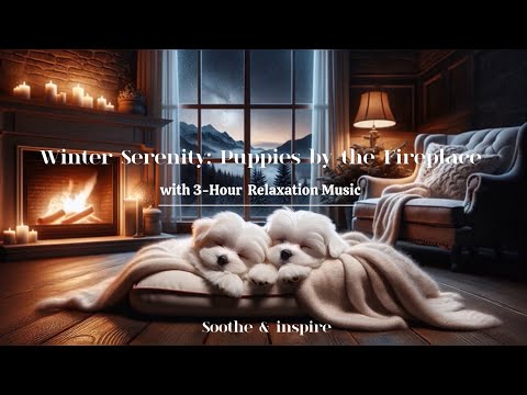 WinterSerenity:PuppiesbytheFireplace432HzRelaxationMusicดนตร