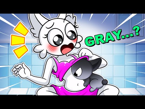 GRAY Transformed into a Cute Rabbit?! GRAY Love Story | Incredibox Sprunki Animation