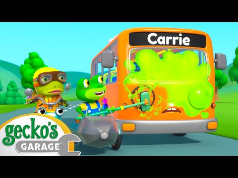 Rainbow Buses Breakdown! Gecko’s Colorful Fix-It Mission | Gecko’s Garage - Educational Videos