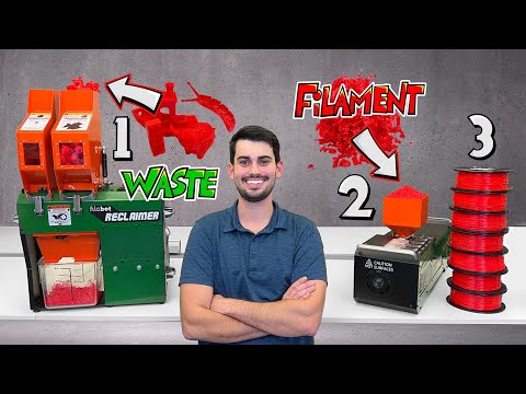 Recycling 3D Prints and Waste Plastic into Filament (PET & PLA)