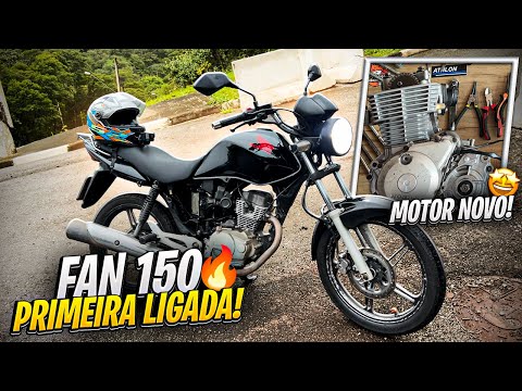 PRIMEIRA LIGADA DA FAN 150 MIX QUE TRAVOU O MOTOR