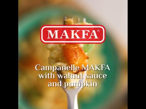 Campanelle MAKFA Bronze with walnut sauce and pumpkin
