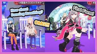 Riona Show Dancing Breathing First Form with Suisei Kanade Niko in 3D!