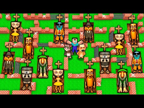 SECRET GRAVE of BRAINROT in SURVIVAL MAZE vs SKIBIDI TOILET MULTIVERSE in MINECRAFT animation