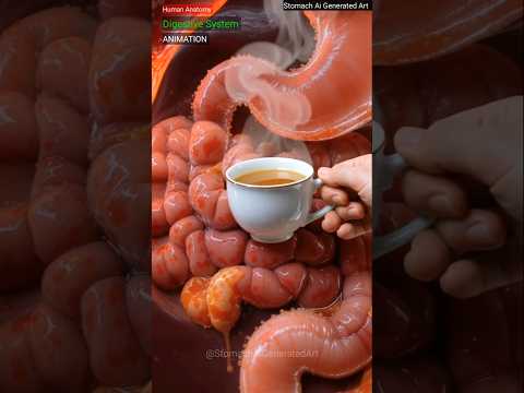 Human Digestive System Animation | Stomach & Intestines Anatomy | Stomach AI Generated Art