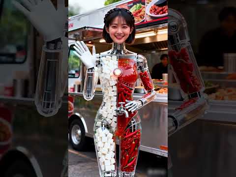 Sriracha Mayo Sauce Dispenser Robot, in Service #futuristic #robot #technology #humanoid #AI