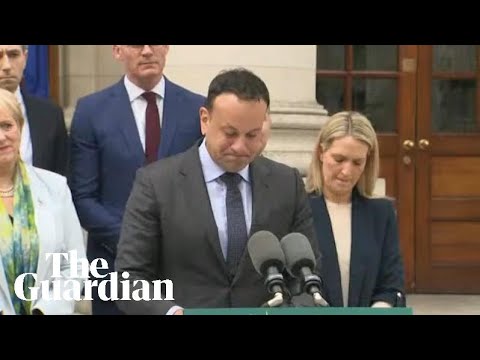 Leo Varadkar delivers emotional speech as he resigns as Ireland's taoiseach