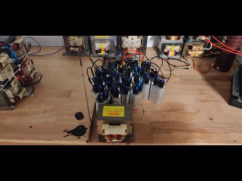 Microwave Oven Transformer (MOT) Resonance Arc - How Many Capacitors (MOC) ?