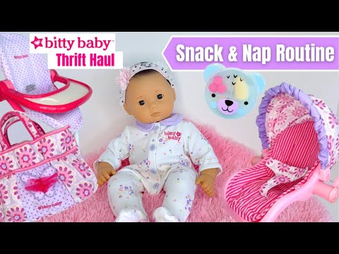 Huge Bitty Baby Doll Thrift Store Haul + Nap Routine With New Accessories!