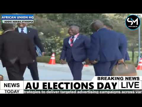 TOTAL SHAWDOWN! Raila Odinag and the Au candidates arrives at the au hq for elections