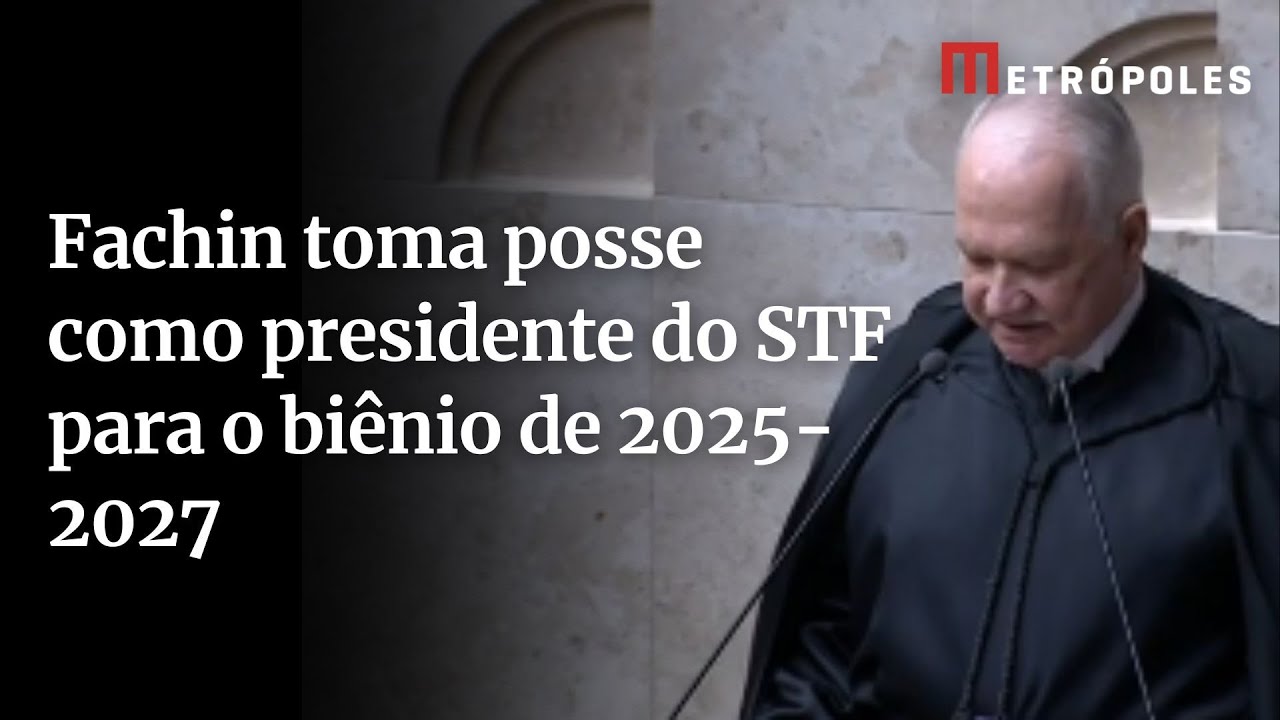 Veja o momento em que o ministro Edson Fachin toma posse como presidente no STF