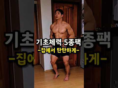 🔥 홈트) 기초체력 5종 선물세트🎁 #체력강화 #전신운동 #맨몸운동