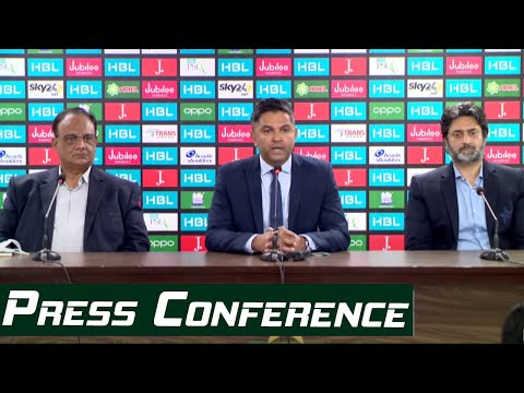LIVE – CEO Wasim Khan And Director Commercial Babar Hamid Press Conference In Karachi