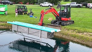 DROPPING a Giant Heat Exchanger in Our Pond for Free Heat!