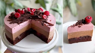 MÁLNÁS ÉTCSOKOLÁDÉ TORTA💞🍫 egy könnyű és egyszerű Mousse torta - BebePiskóta 