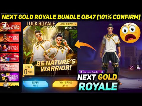 NEXT FREE FIRE MAX MEIN GOLD ROYALE BUNDLE NEW OB 47 UPDATE DECEMBER 2024 IN INDIA SERVER GOLD ROYAL