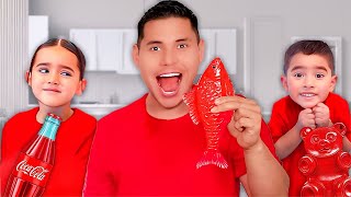 24 Horas Comiendo Rojo con KIMA Y JUANITO