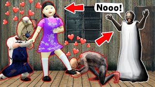 Grandpa and Ice Scream loves Beautiful Doll vs Evil Granny - funny horror animation (p.370)