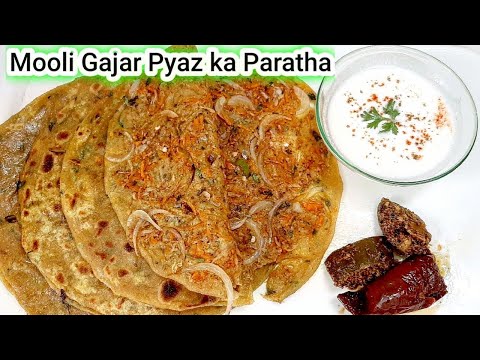 Perfect Mooli  Gajar Paratha Recipe|Stuffed Paratha |इस ट्रिक को जानकर आपके पराठे कभी नहीं फटेंगे