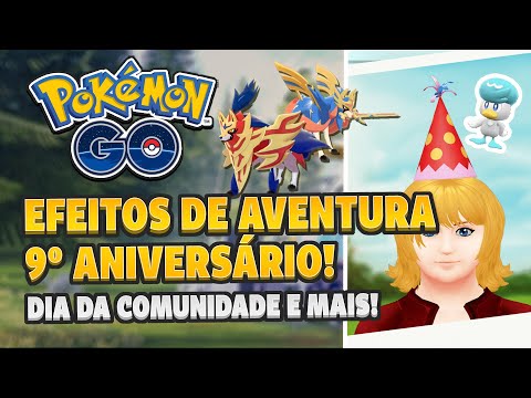 NOVOS EFEITOS DE AVENTURA, Pokémon GO Fest, Evento de ANIVERSÁRIO & Dia da Comunidade de JULHO