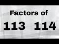 Factors and Prime Factorization of 114