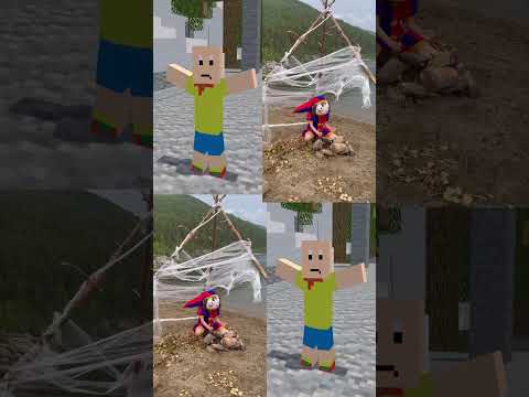 POCOYO VS CAILLOU #shorts #minecraft #smilingcritters #sprunki #poppyplaytime4 @DannikaYT