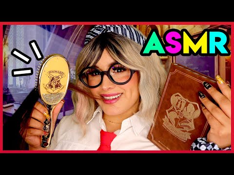 🧙 Estudiante de HOGWARTS 📚 JUEGA con tu PELO y TE MAQUILLA 💄 (Harry Potter RP) I Ges ASMR